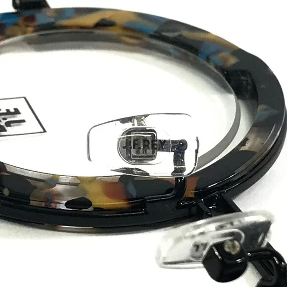 J.F. Rey Eyeglasses Frames JF3024 0051 BJ Yellow Blue Galaxy Round 39-31-148 - Picture 13 of 13